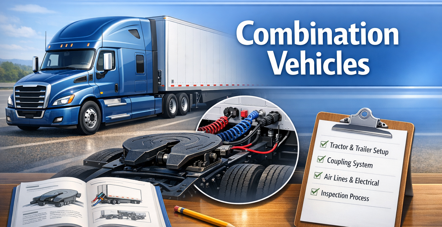 Combination Vehicles course cover from the MyCDLPrep training series.